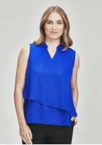 Seville Womens Sleeveless Layered Blouse Seville Womens Sleeveless Layered Blouse