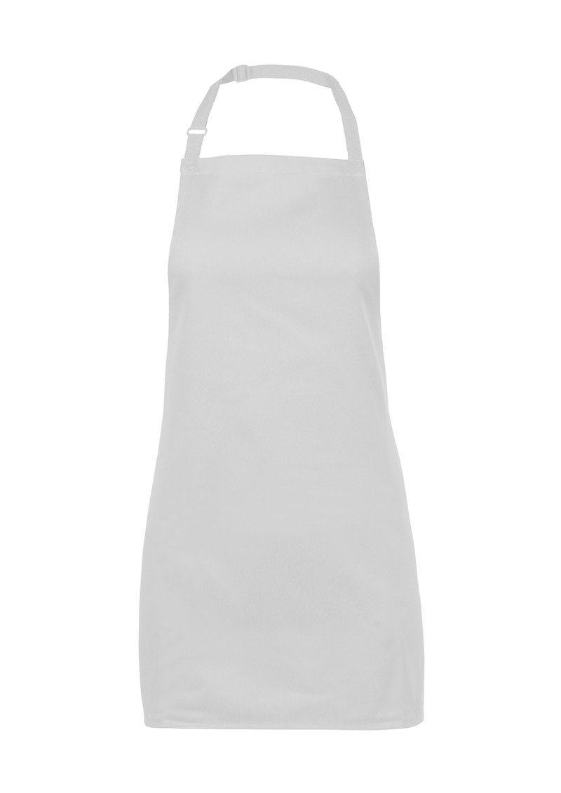 BIB APRON (NO POCKET) WHITE- SMALL