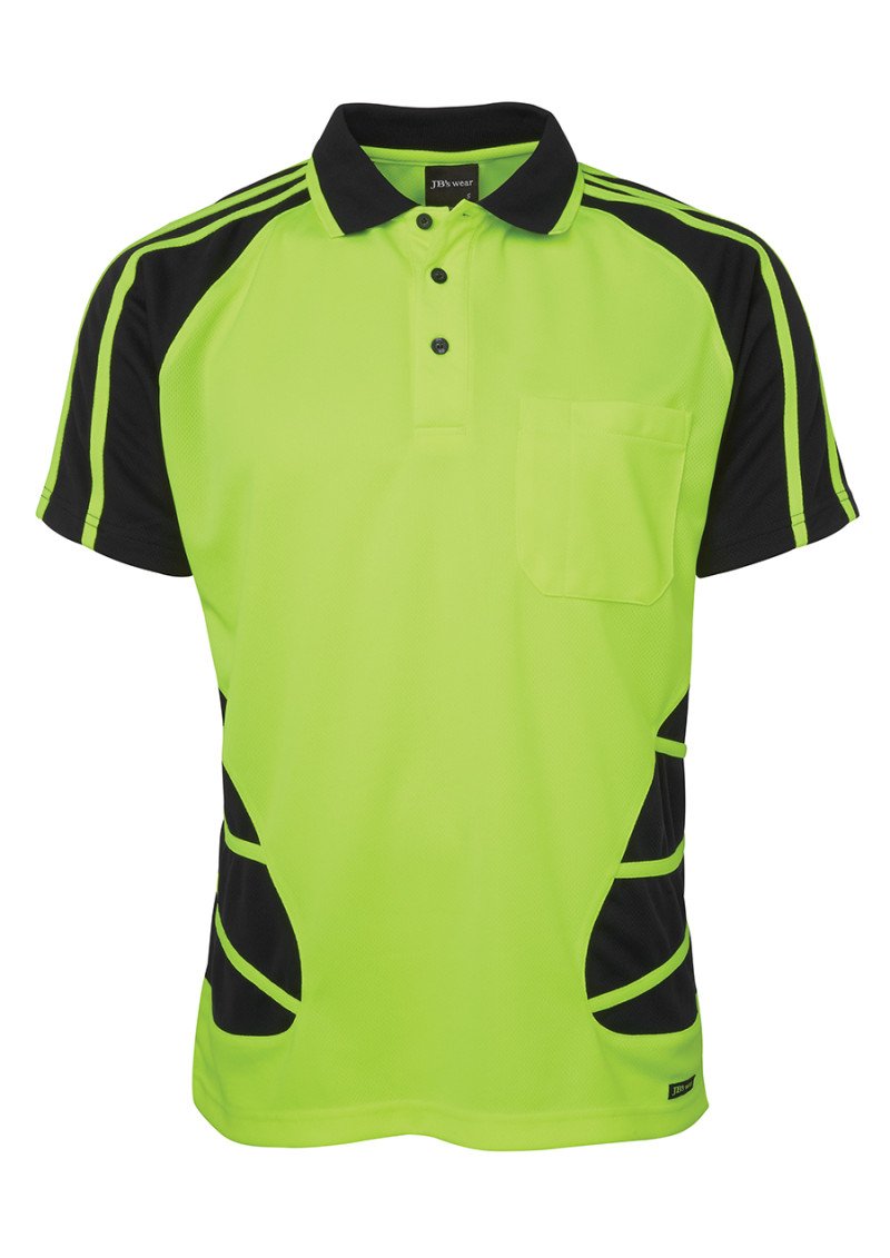 HI VIS  S/S SPIDER POLO